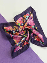 Purple Floral Pocket Square