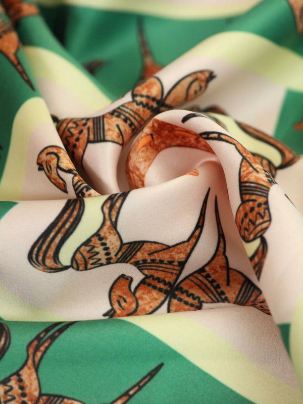 Green Horse Pocket Square