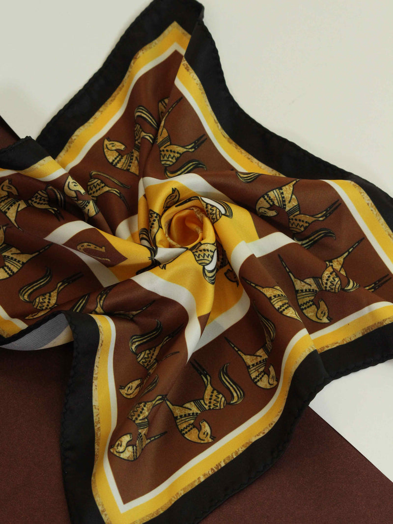 Brown Horse Pocket Square