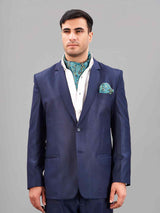 Blue Paisley Woven Ascot & Pocket Square