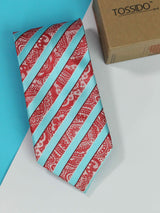 Pink & Blue Stripe Broad Necktie