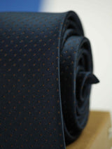 Navy Blue Geometric Broad Necktie