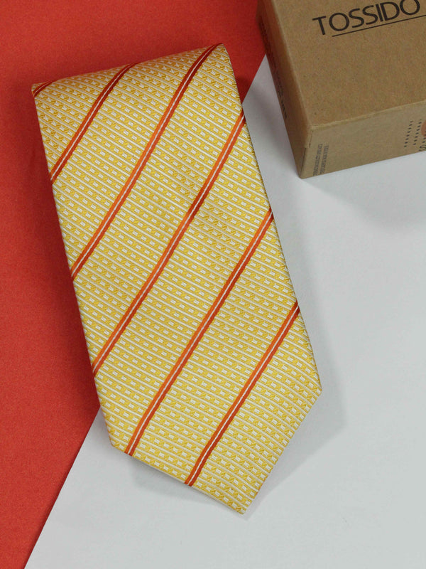 Yellow Stripe Broad Necktie