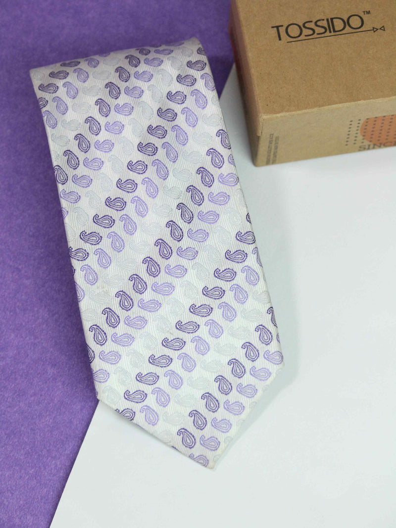 Purple Stripe Broad Necktie