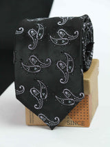 Black Paisley Broad Necktie