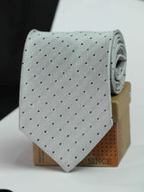 Grey Geometric Broad Necktie