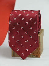 Maroon Paisley Broad Necktie