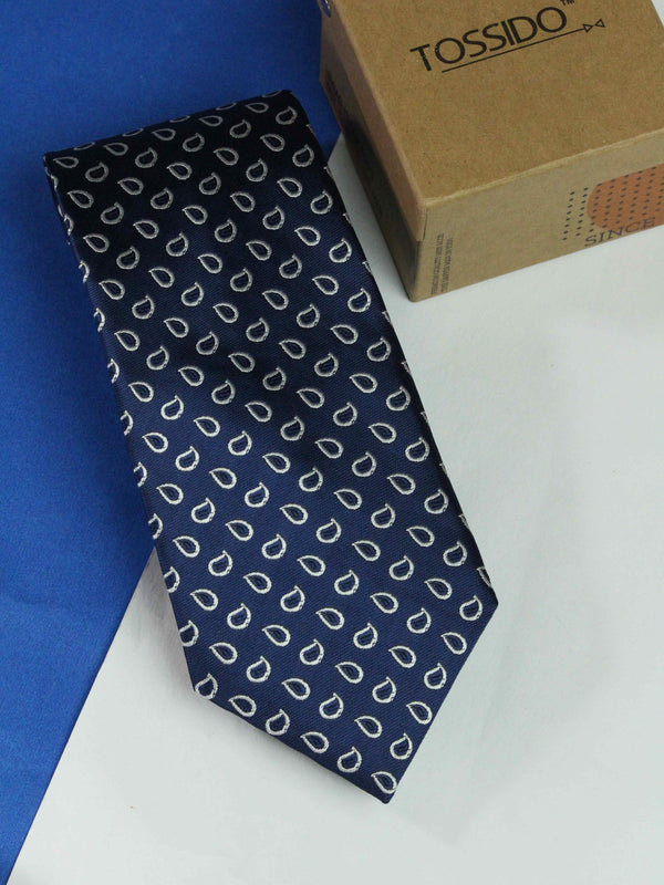 Blue Paisley Broad Necktie
