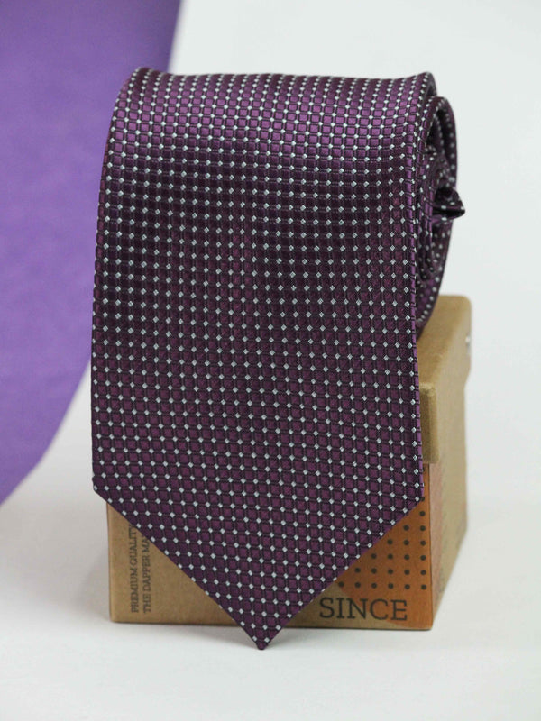 Purple Check Broad Necktie