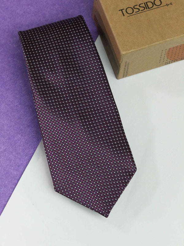 Purple Check Broad Necktie