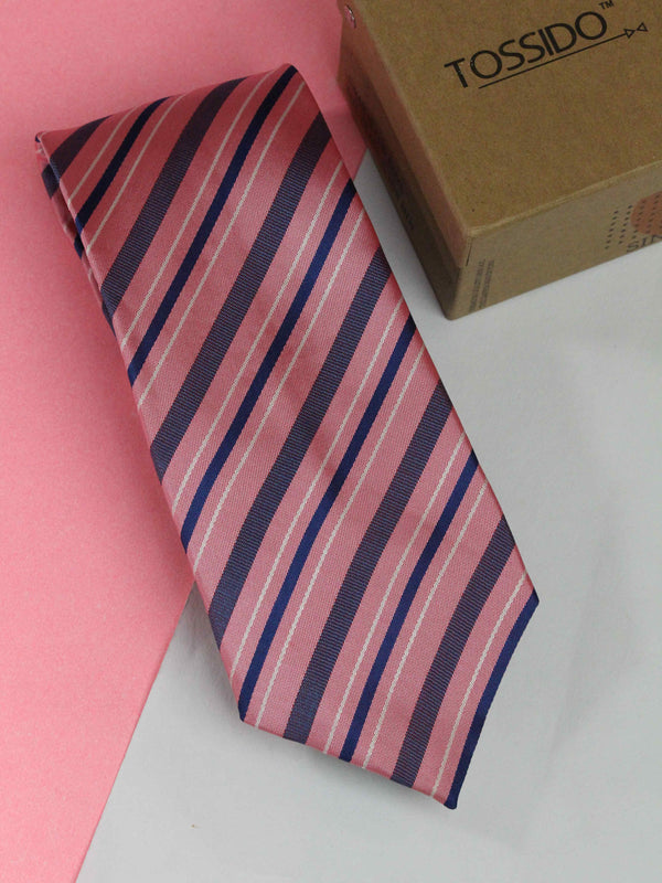 Pink Stripe Broad Necktie