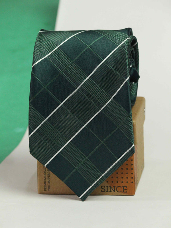 Green Checkered Broad Necktie