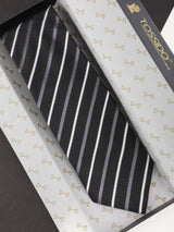 Black Striped Broad Necktie