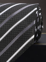 Black Striped Broad Necktie