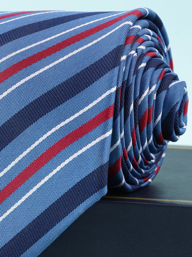 Blue Striped Broad Necktie