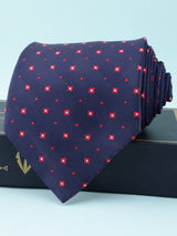 Blue Geometric Broad Necktie