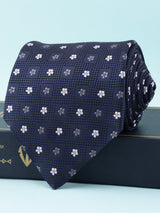 Blue Floral Broad Necktie