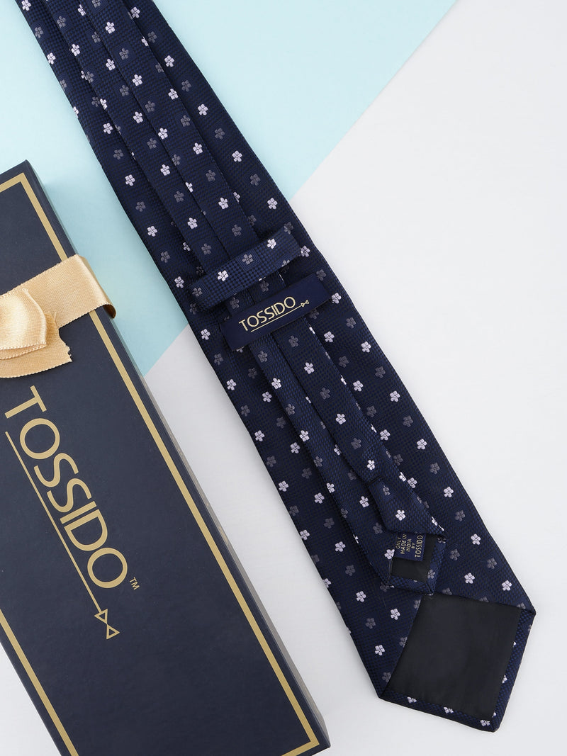 Blue Floral Broad Necktie