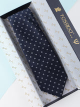 Blue Geometric Broad Necktie