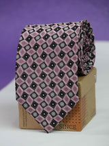 Pink Geometric Broad Necktie