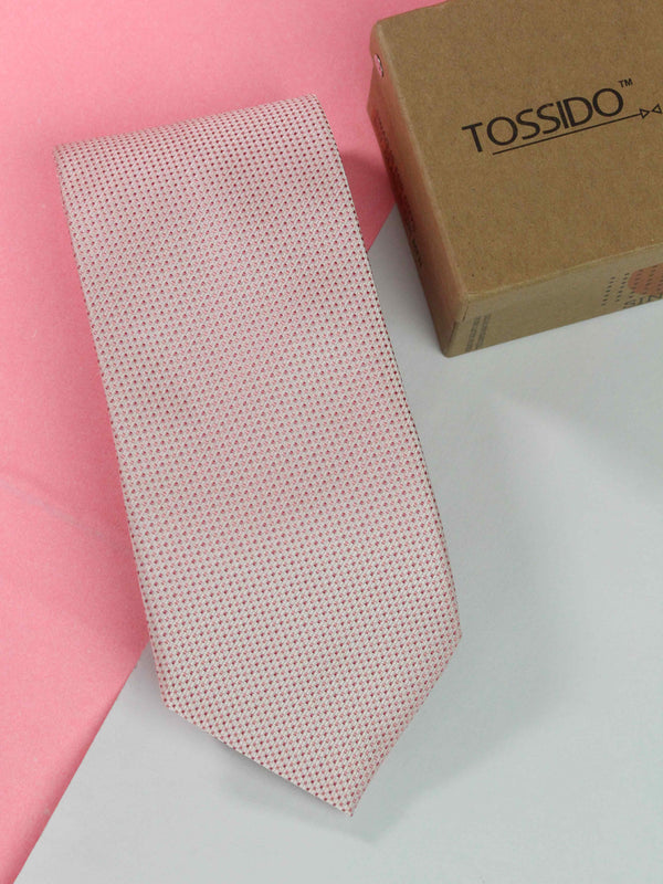 Pink Geometric Broad Necktie