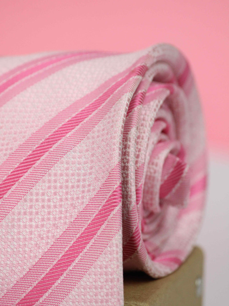 Pink Stripes Broad Necktie