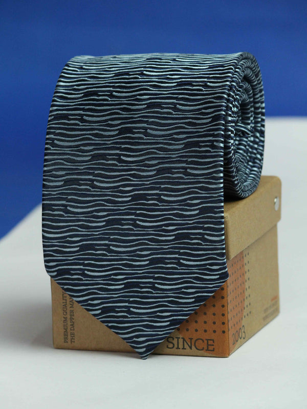Blue Abstract Broad Necktie