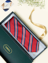 Red Stripes Broad + Long Necktie