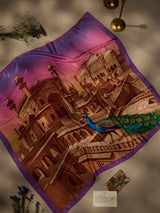 Purple Fort & Peacock City Scarf