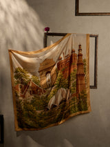 Beige Delhi Monuments City Scarf