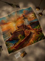 Orange Sea Fort City Scarf