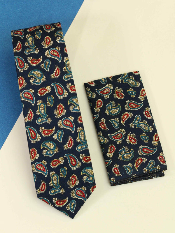 Blue Paisley Necktie & Pocket Square Giftset