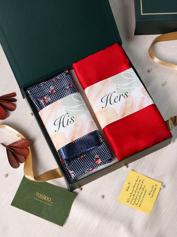 Stylish His & Hers Stole and Pocket Square Hamper