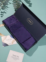 Purple Tonal Paisley Woven Cravat & Pocket Square Set - TOSSIDO