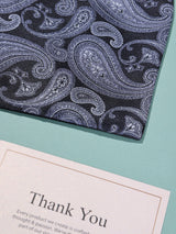 Grey Bold Paisley Woven Cravat & Pocket Square Set - TOSSIDO