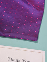 Purple & Pink Polka Woven Cravat & Pocket Square Set - TOSSIDO