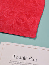 Red Paisley Floral Woven Cravat & Pocket Square Set - TOSSIDO