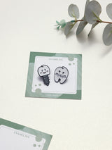 Tooth Implant & Braces Tooth Enamel Pin Set of 2
