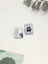 Cat Lover Quote & Are You Kitten Me Enamel Pin Set of 2