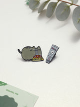 Spaghetti Cat & Smile Toothpaste Enamel Pin Set of 2
