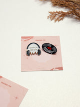 Music Is My Life & Records Enamel Pin Set of 2