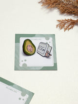Avocado & Escape Key Enamel Pin Set of 2