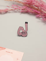 Pink Measuring Tape Enamel Pin