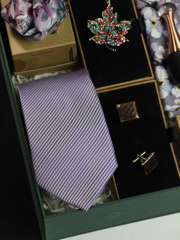 "Silk Delight: Men's Gift-Boxed Silk Accessories Assortment"