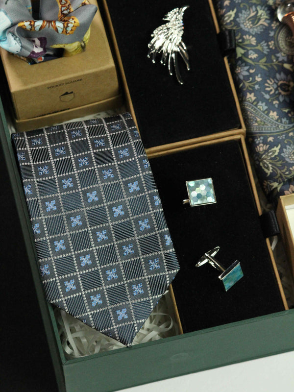 "Silken Elegance: Luxurious Men's Silk Accessories Gift-Box"