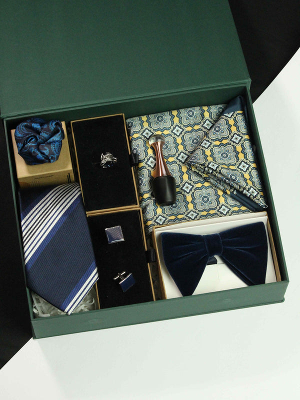"Silken Splendor: Opulent Men's Silk Accessories Gift-Box"