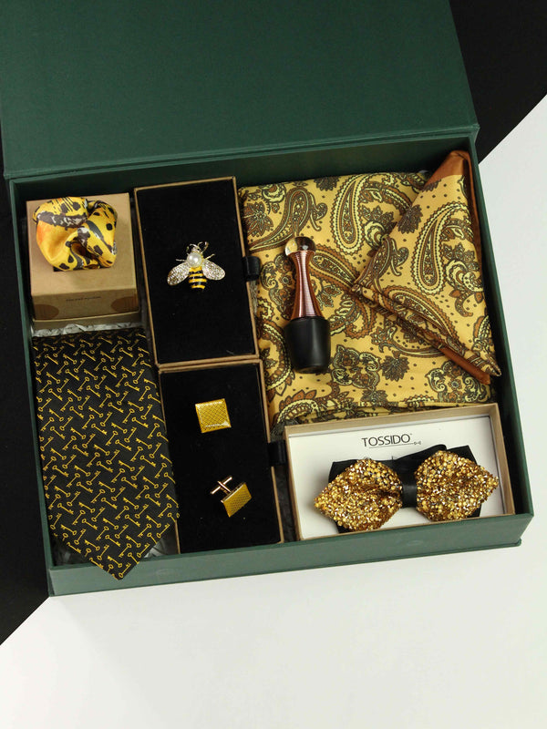 "Silk Haven: Premium Men's Silk Accessories Gift Set"