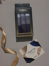 Maroon & Charcoal Border Check Cotton Handkerchief Set