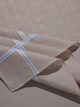 Peach Pastel Border Stripe Cotton Handkerchief Set