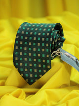 Green Geometric Necktie
